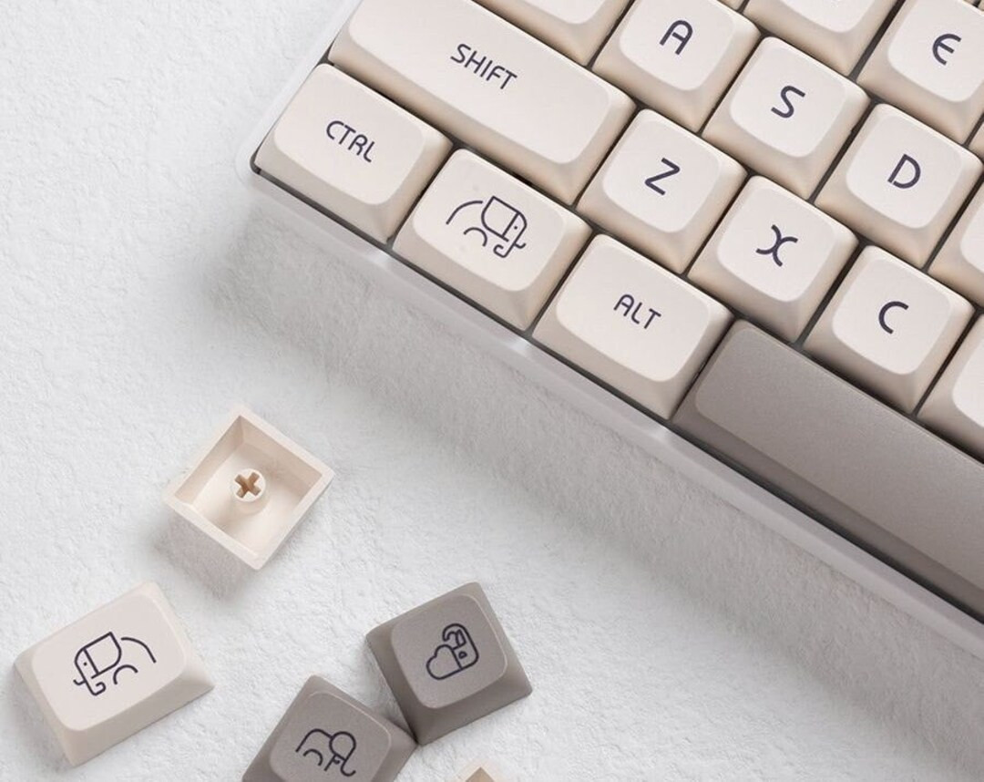 Baby Ella Ivory Keycap Set Mechanical Keyboard 124 MX Switch XDA Profile PBT With Keycap Puller -... | Etsy (US)