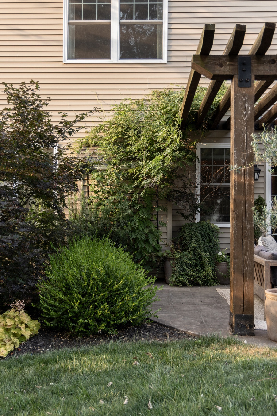 Looking for an easy, DIY trellis? Use a fence panel! We turned an aluminum fence panel sideways and hung it on the wall with some plant hooks. 

#LTKHome #LTKFindsUnder100 #LTKFindsUnder50