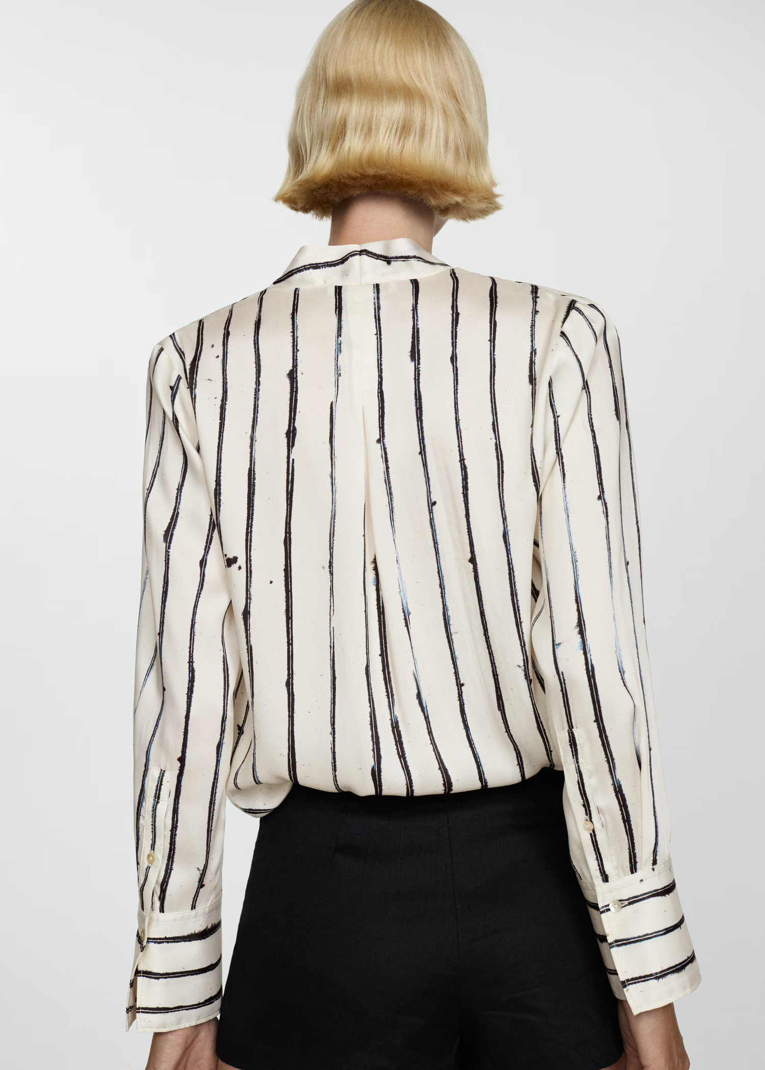 Striped wrap blouse - Women | MANGO USA | Mango (US/MX/AU)
