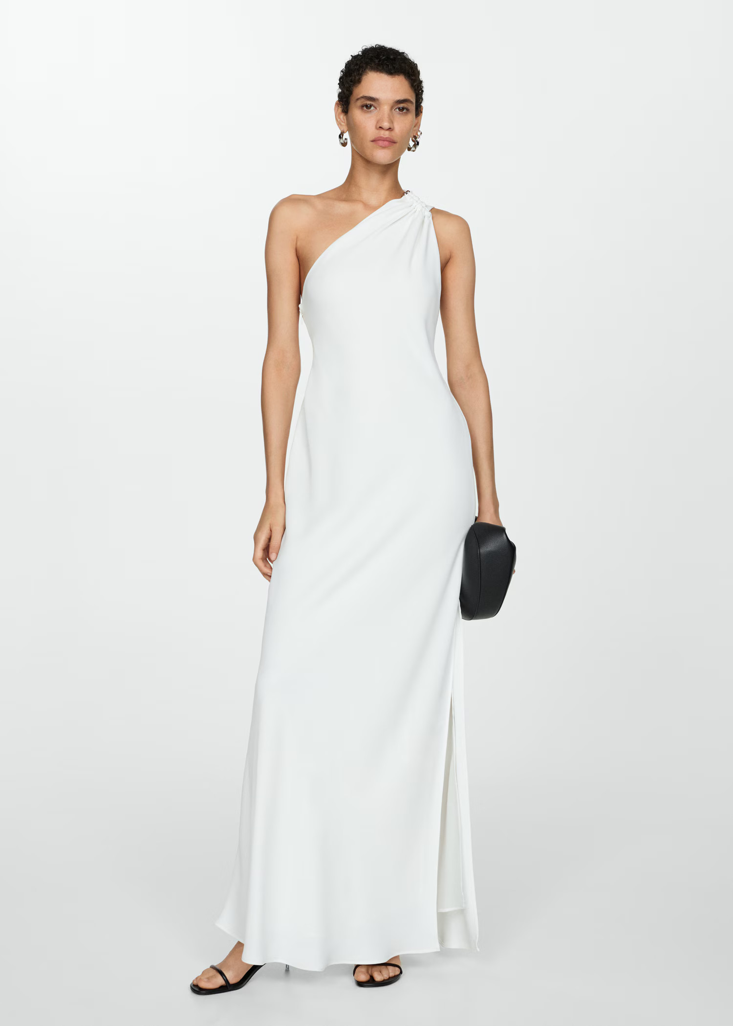 Long asymmetric dress - Women | MANGO United Kingdom | MANGO (UK)