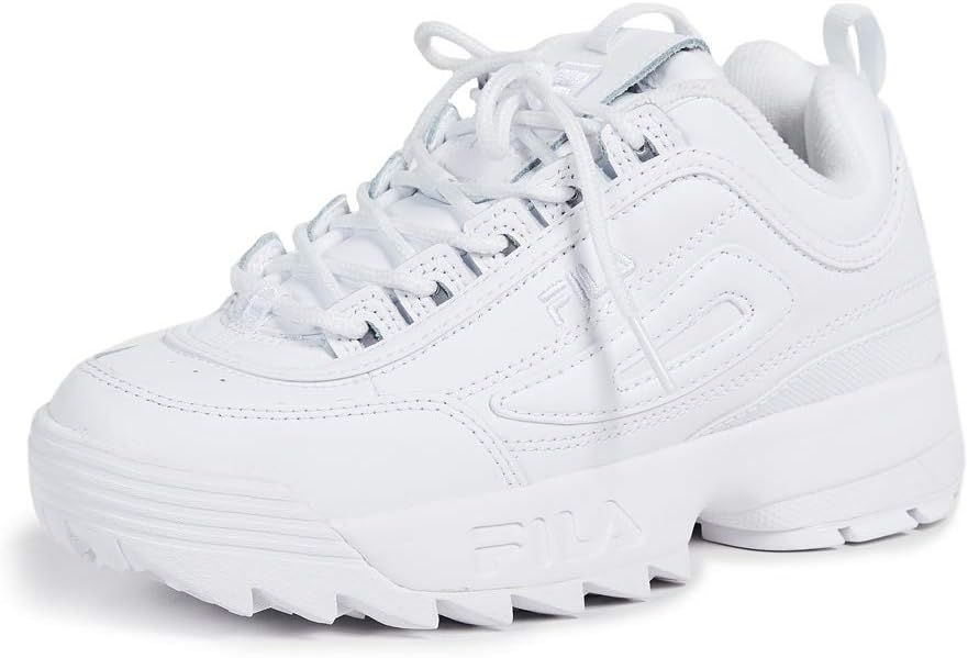 Fila Women's Disruptor Ii Premium Comfortable Sneakers, White/White/White, 6.5 | Amazon (US)