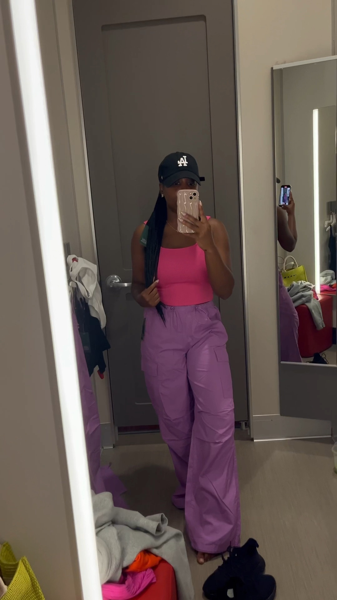 Target try-on haul! Wild Fable purple cargo pants. Wild Fable pink tank. #Target #Targetfinds #LTKTarget #BarbiePink #Pink #GirlyStyle 

#LTKunder50 #LTKFind #LTKstyletip