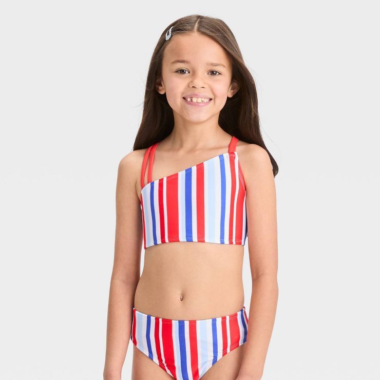 Girls' 2Pc Multi Striped Bikini Set - Cat & Jack™ | Target
