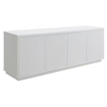 Hailey Home Hanson Transitional White Tv Stand (Accommodates TVs more than 70-in) | Lowe's