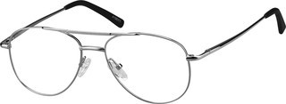 Zenni Retro Aviator Glasses Silver Stainless Steel Full Rim Frame | Zenni Optical (US & CA)