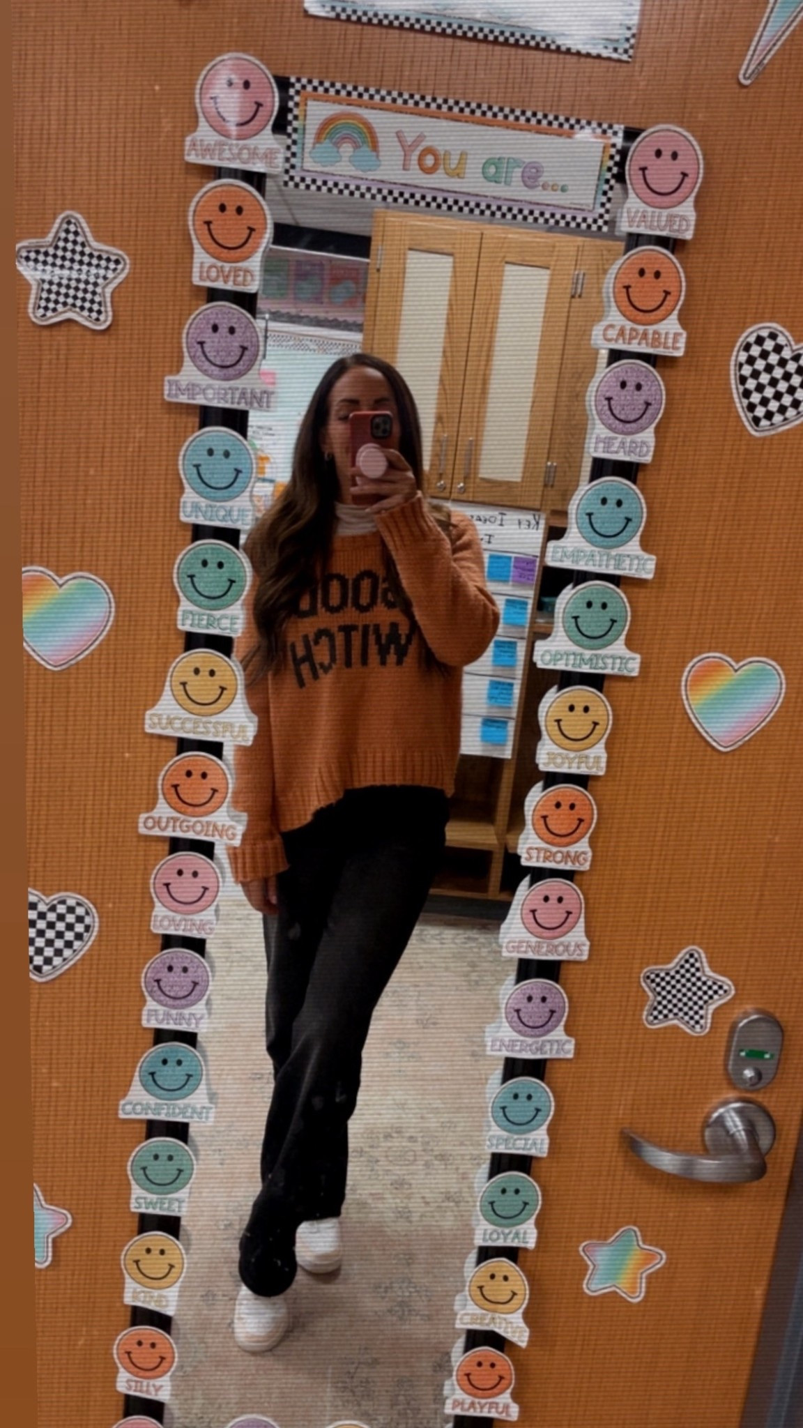 Good witch teacher vibes for Halloween

Halloween fit
Sweater
Fall outfit
Fall vibes
Black jeans
Walmart
Nike
Crop sweater
Fall sweater
Amazon
Basics
Poshmark
Wooden ships


#LTKHalloween #LTKWorkwear #LTKHoliday