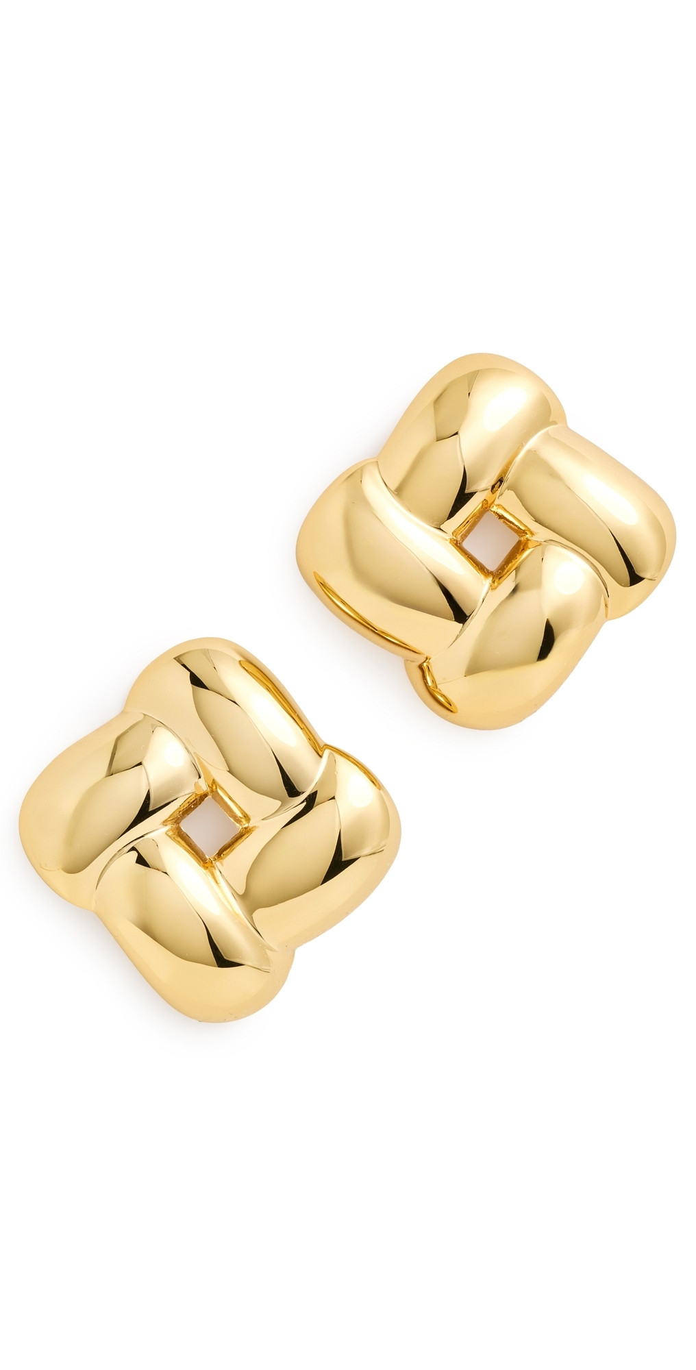 JENNY BIRD Mega Woven Square Earrings High Polish Gold One Size | Shopbop