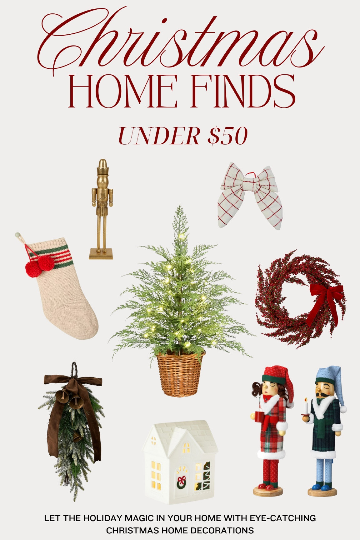Christmas home decor finds under $50

Christmas, Christmas decor, Christmas home decor, home decor, home decor finds, affordable home decor, affordable Christmas decor

#LTKFindsUnder50 #LTKSeasonal #LTKHoliday