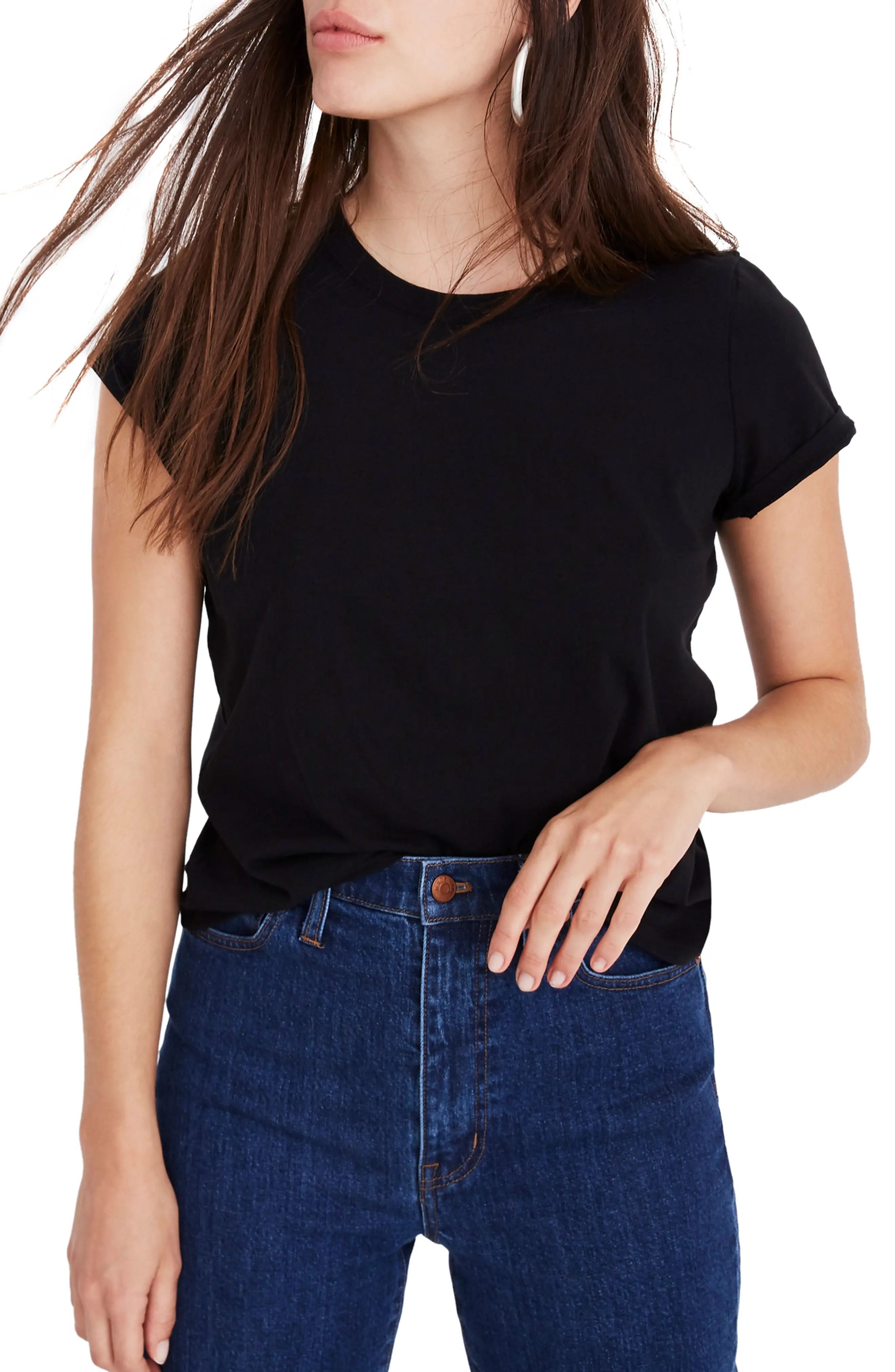 Women's Madewell Northside Vintage Tee, Size XX-Small - Black | Nordstrom