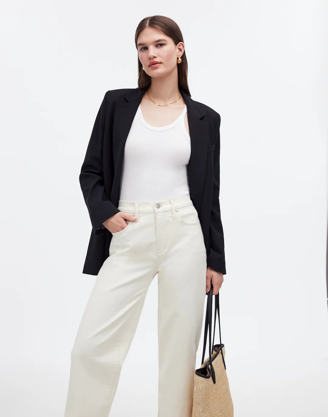 The Perfect Vintage Wide-Leg Crop Jean in Fitzgerald Wash | Madewell