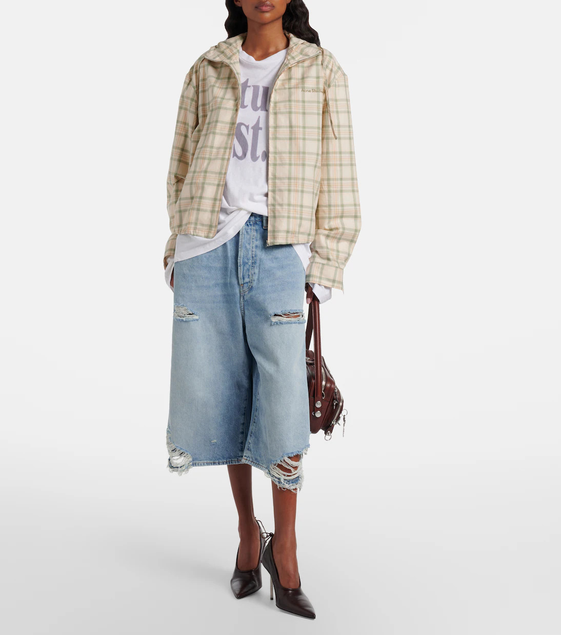 Distressed denim Bermuda shorts | Mytheresa (US/CA)