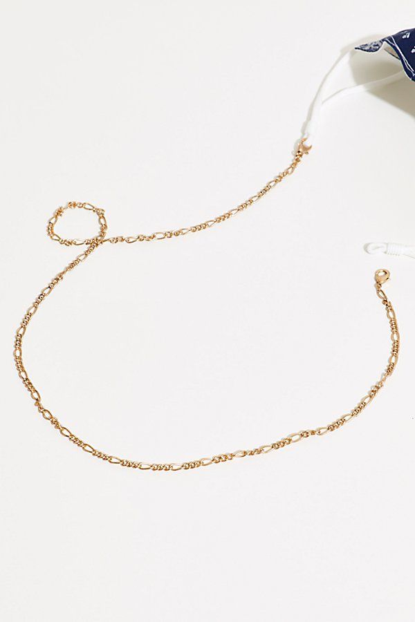 Classic Mask Chain by Free People, Gold Chain, One Size | Free People (Global - UK&FR Excluded)