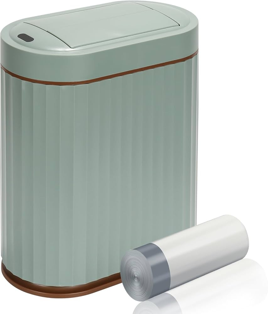 ELPHECO Bathroom Trash Can with Lid Butterfly, Motion Sensor Trash Can Bathroom Decor Automatic G... | Amazon (US)