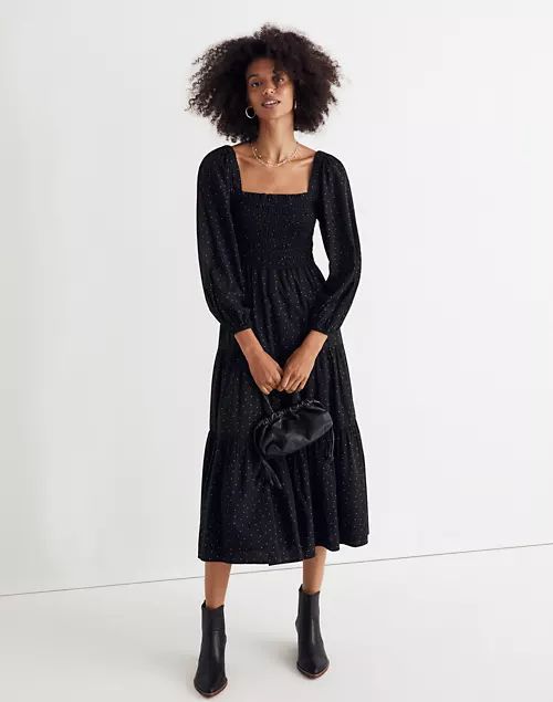 Lucie Tiered Midi Dress in Dot | Madewell