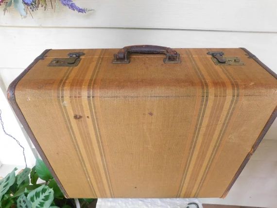 Vintage Suitcaselarge Houndstoothherringbone Tweed - Etsy | Etsy (US)