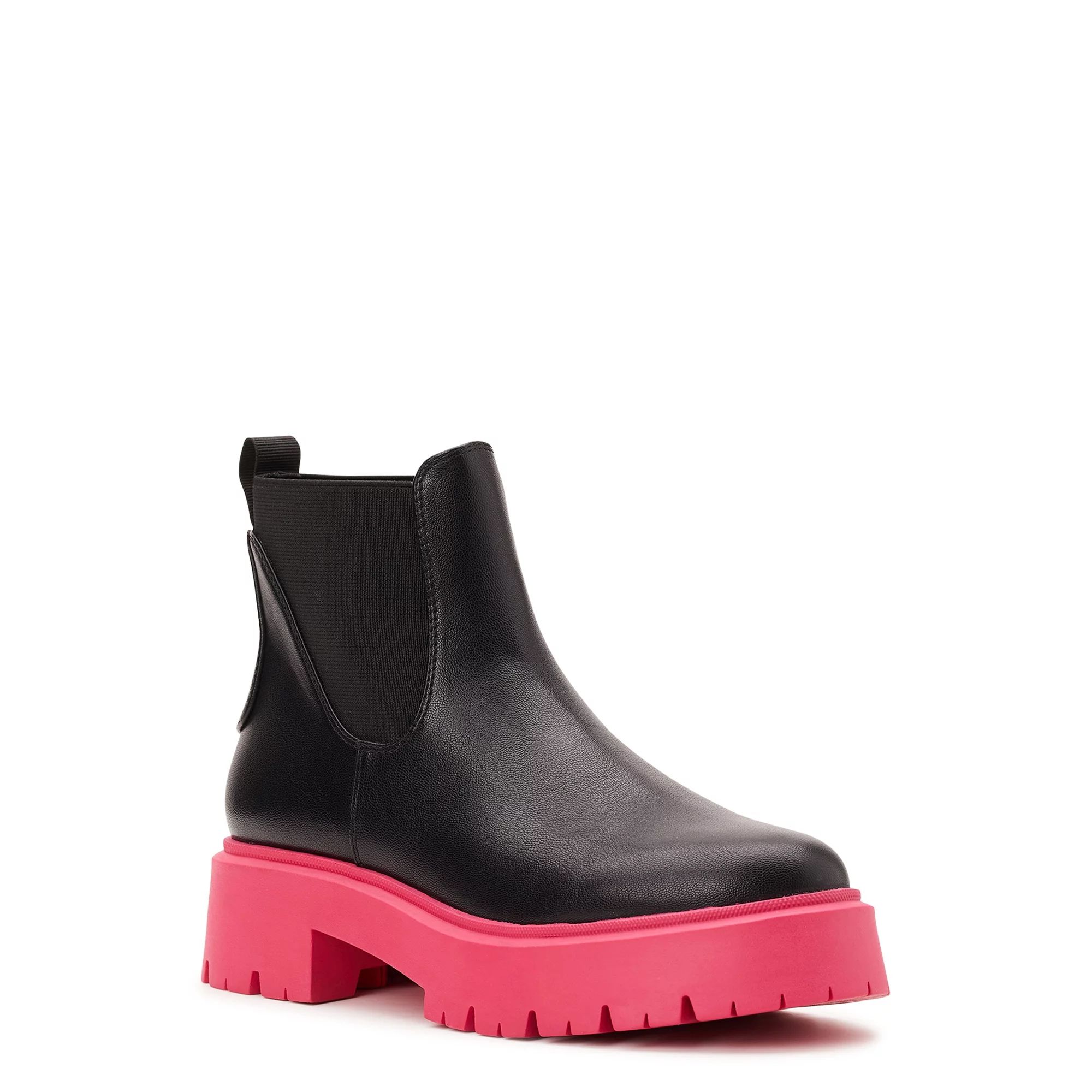 No Boundaries Women’s Low Chelsea Boot - Walmart.com | Walmart (US)