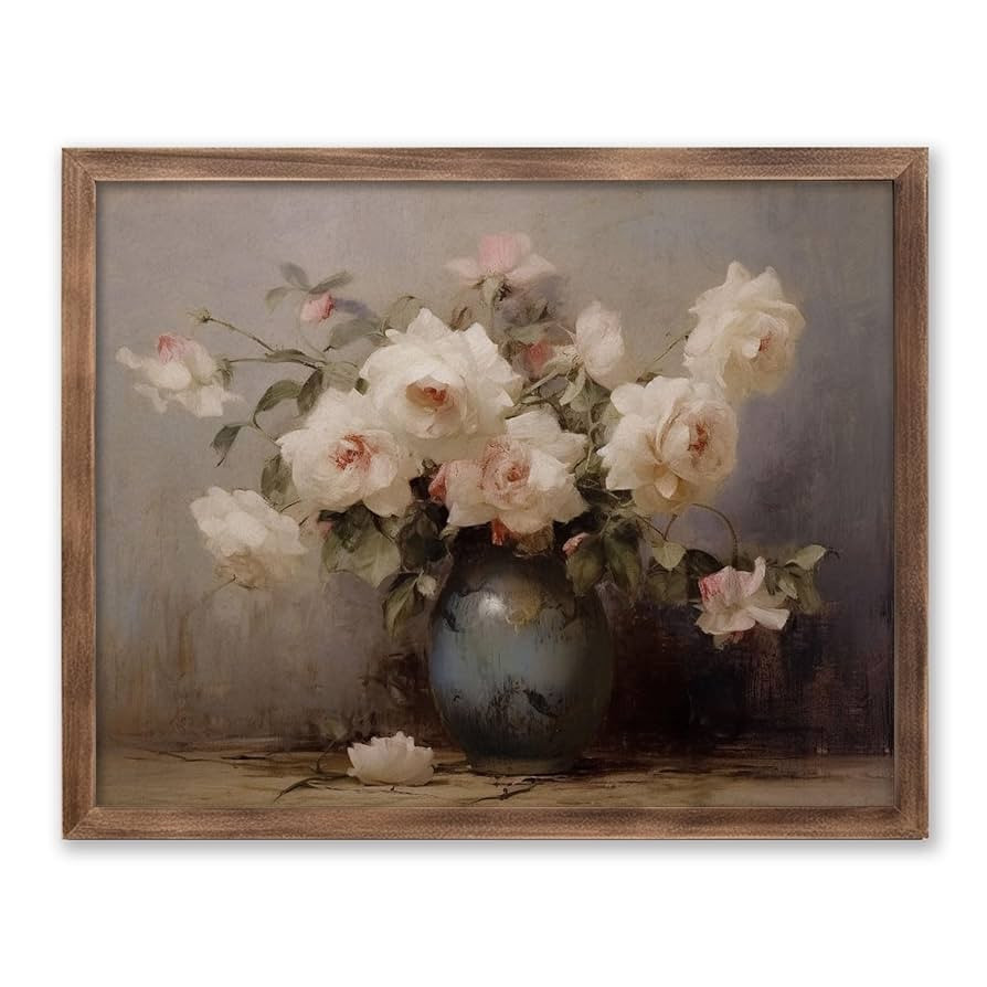 Flower Painting Wall Art, Vintage Print, Botanical Oil Painting Print, Antique French Art, Vintag... | Amazon (US)