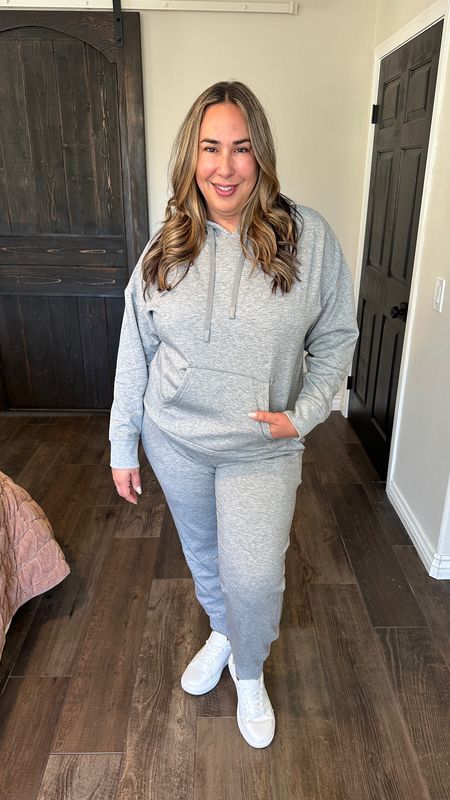 #walmartpartner I love this outfit from @Walmart ! It  would make a great gift for a homebody! It's such a great sweatshirt. The pockets are fleece-lined, and so is the entire inside, making it really comfy! #walmartfashion @walmartfashion

#LTKHoliday #LTKSeasonal #LTKGiftGuide