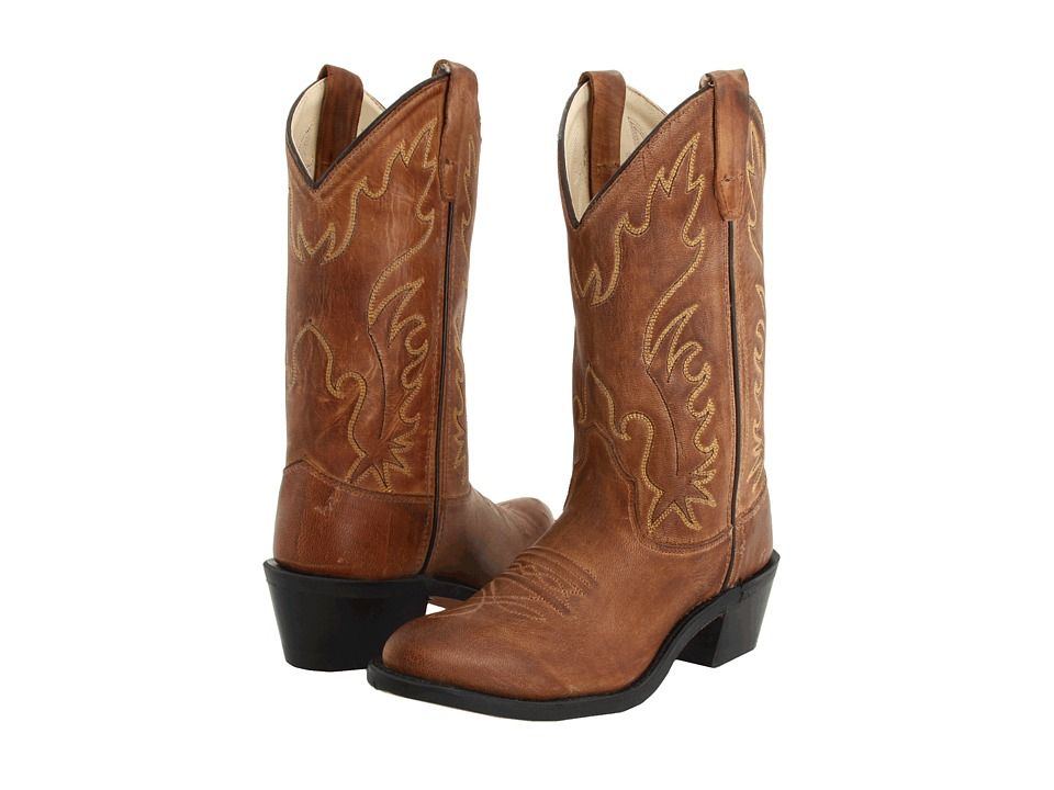 Old West Kids Boots - J Toe Western Boot (Big Kid) (Tan Canyon) Cowboy Boots | Zappos