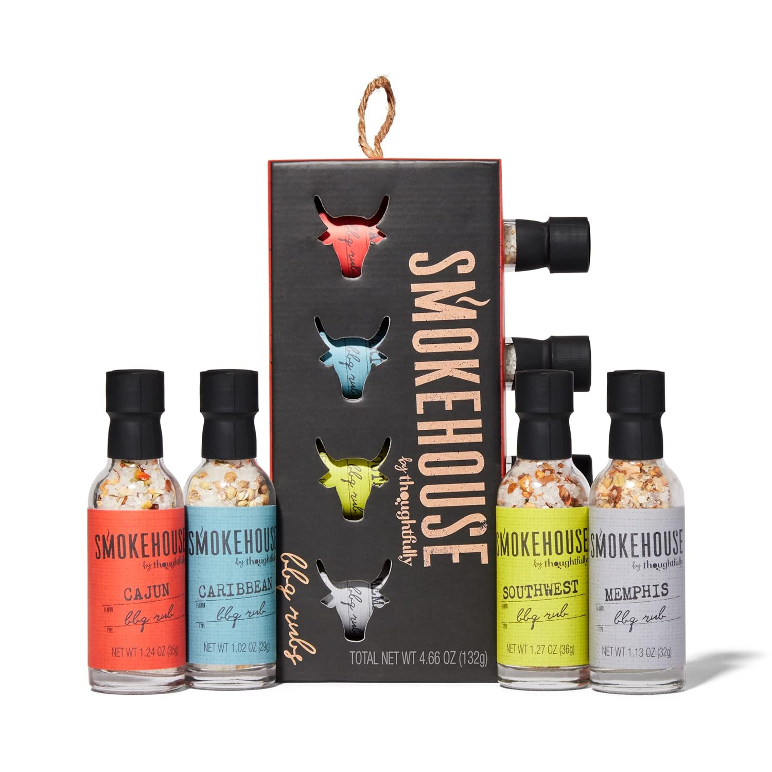 Smokehouse by Thoughtfully BBQ Rubs Gift Set, Vegan and Vegetarian, Barbecue Rub Flavors Include ... | Amazon (US)