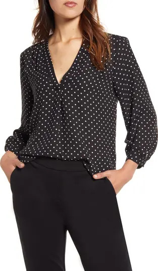 Polka Dot V-Neck Top | Nordstrom