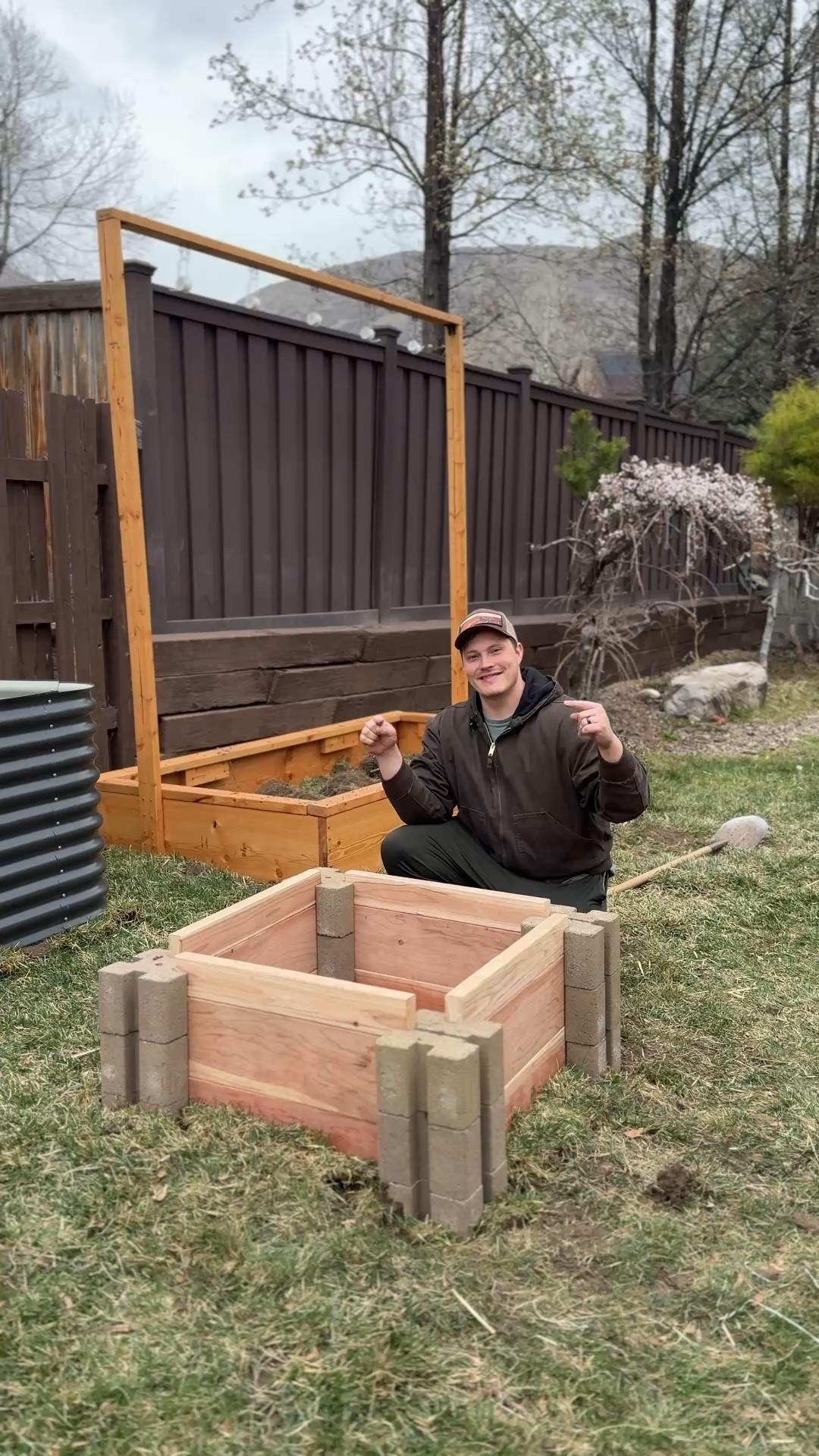 Linked the cinderblocks I used to plant potatoes, but I recommend buying the wood in person and asking them to cut it to the specific size I recommend.

I used garden soil mixed with compost and some other amendments. I’ll link them.