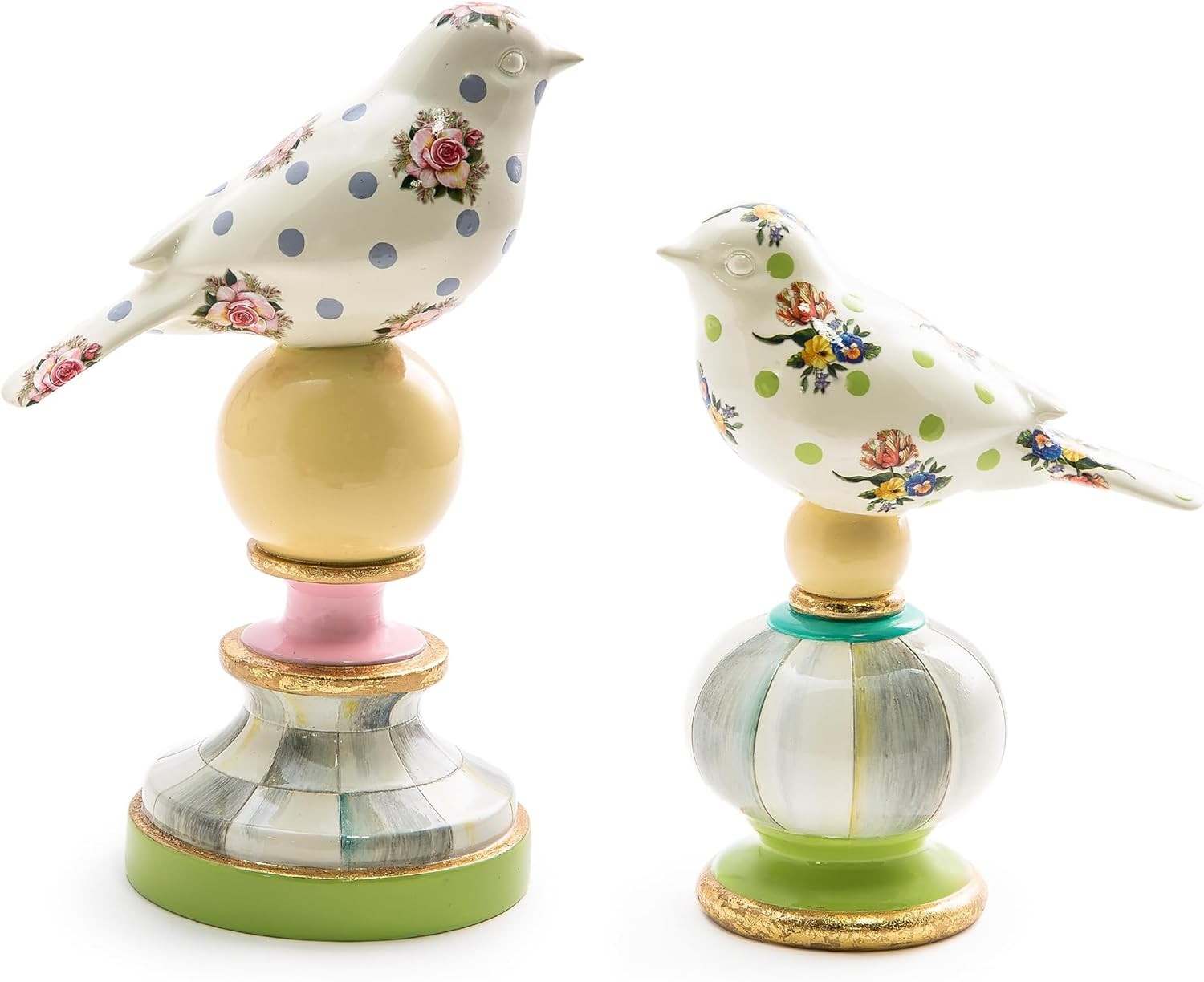 MACKENZIE-CHILDS Bird Topiaries, Decorative Bird Decor for Living Room or Bedroom Table Decor, Se... | Amazon (US)