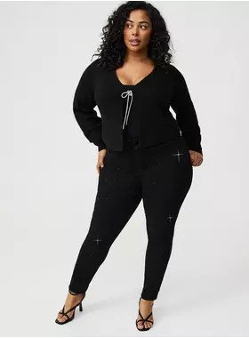 Bombshell High-Rise Rhinestone Skinny Jean | Torrid (US & Canada)