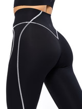 Airbrush Hourglass Legging - Onyx Black | Buffbunny