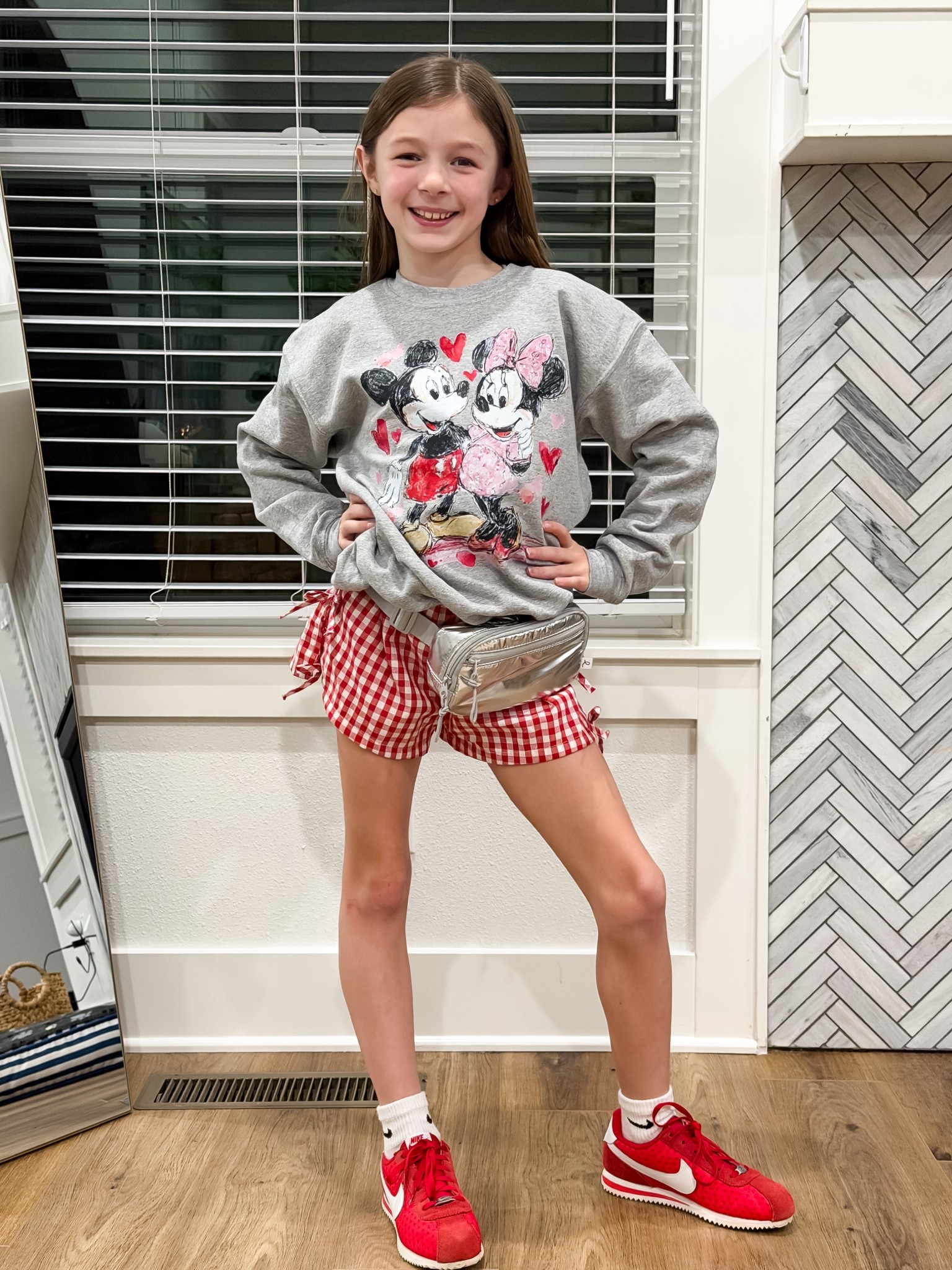 Disney outfit idea | kinsley is wearing Nike pro shorts under the gingham shorts 

#LTKValentine #LTKTravel #LTKKids