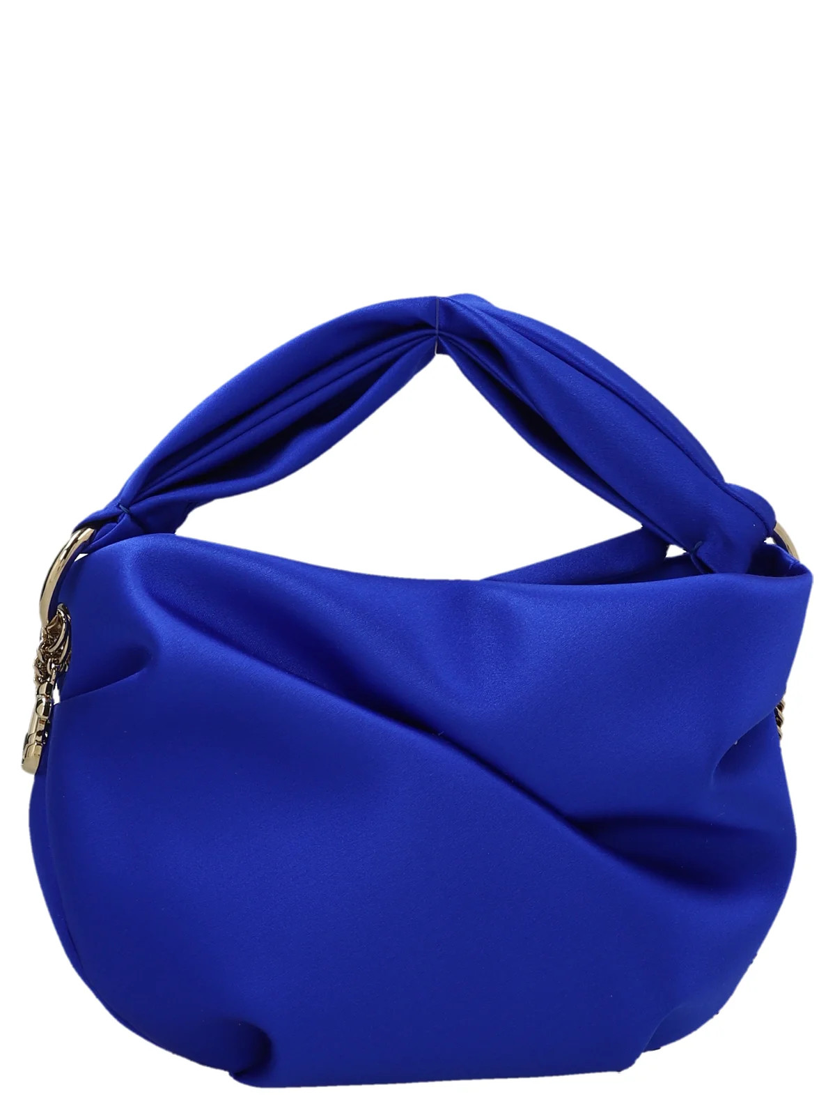 Jimmy Choo Bonny Satin Twist Detailed Chained Tote Bag | Cettire Global