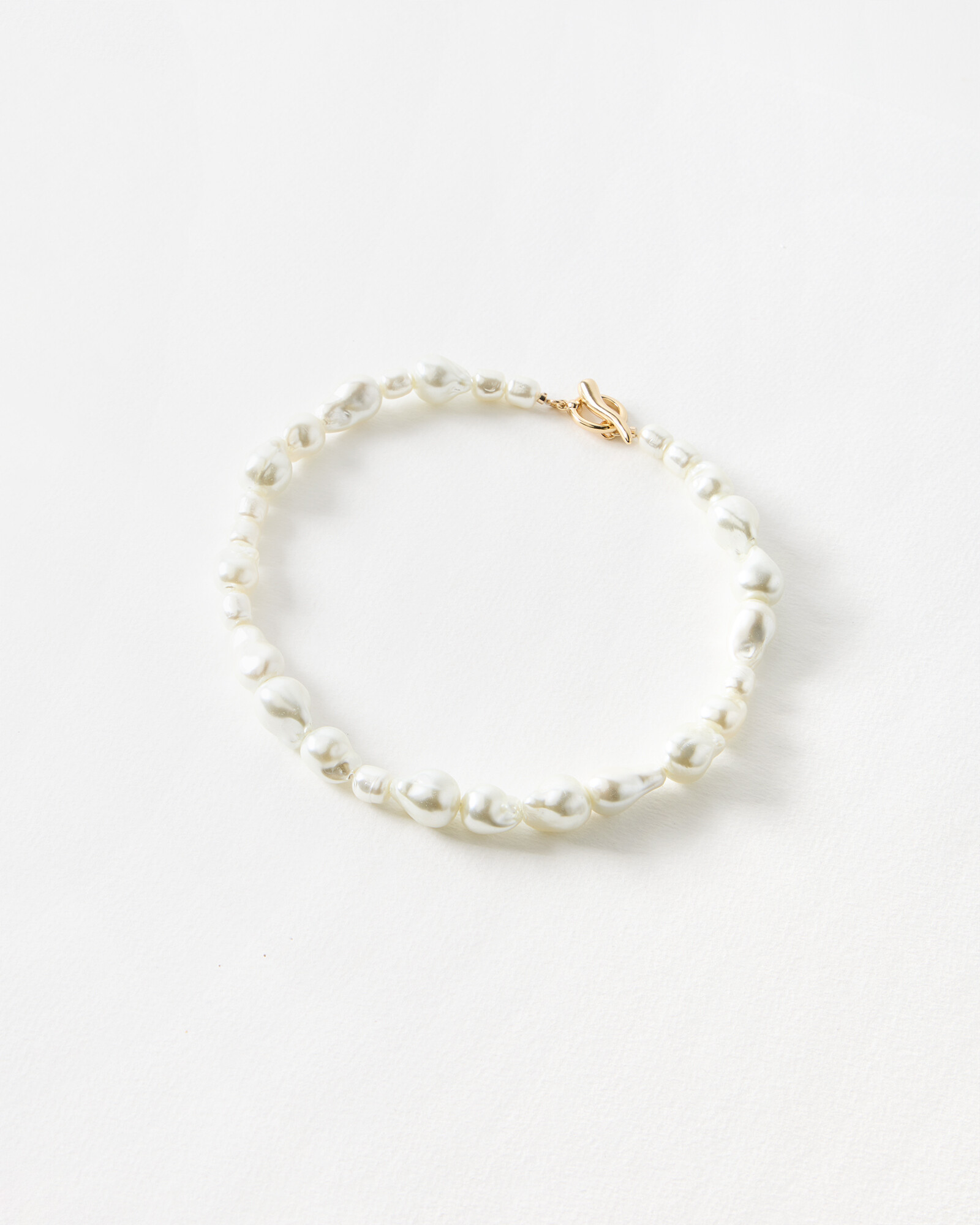 Denise T-Bar Collar Faux Pearl Necklace | Oliver Bonas | Oliver Bonas (Global)