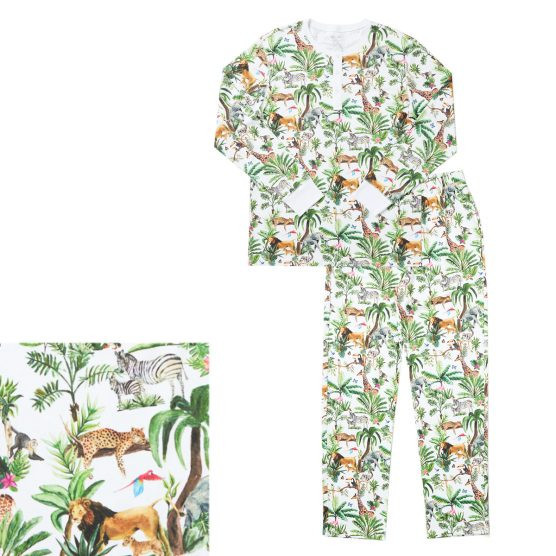 HART + LAND Men’s Organic Pima Cotton PJ Set – Jungle | The Tot