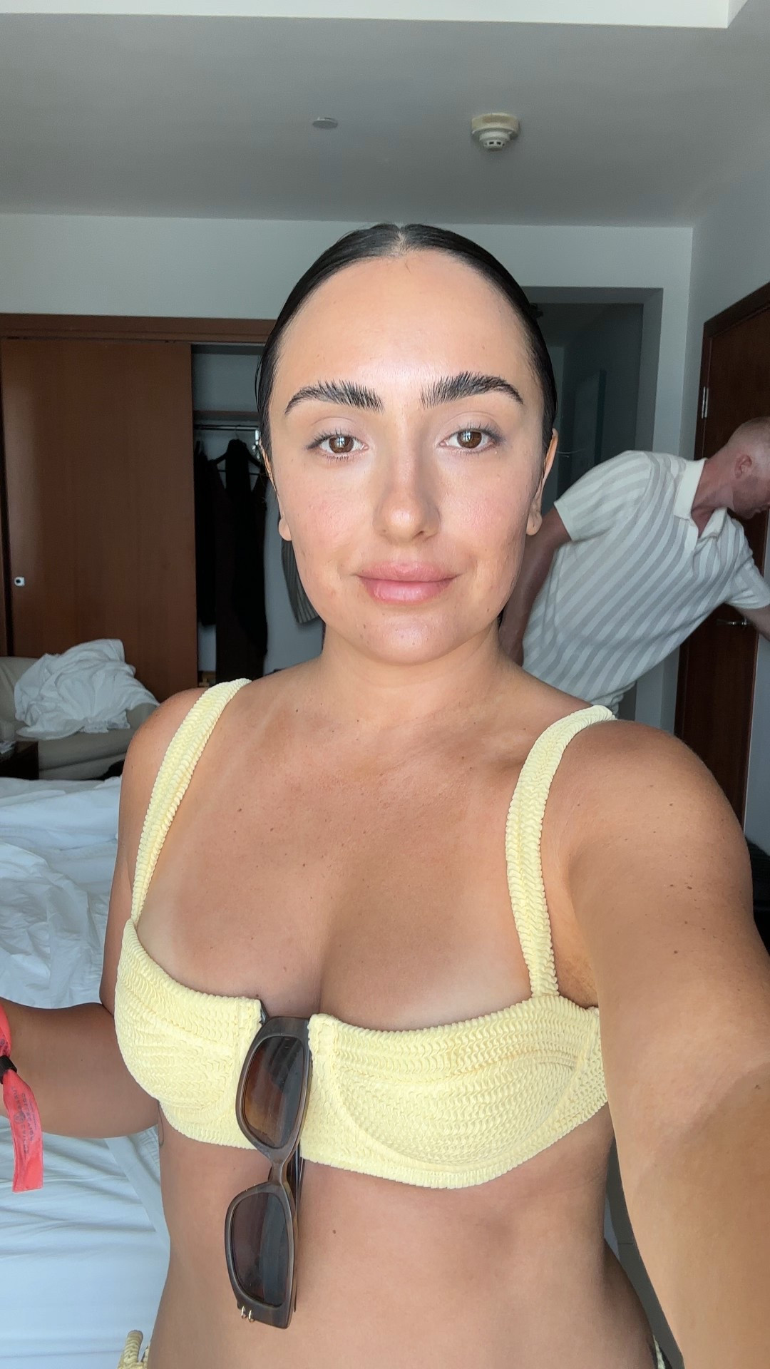 Swim suit & body glow!! Wearing a small in this swim suit 

#LTKStyleTip #LTKSeasonal #LTKPetite