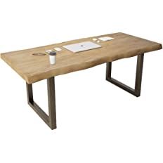Rustic Style Solid Wood Computer Desk 55-inch Large Office Desk Home Simple Modern Long Desk Stud... | Amazon (US)