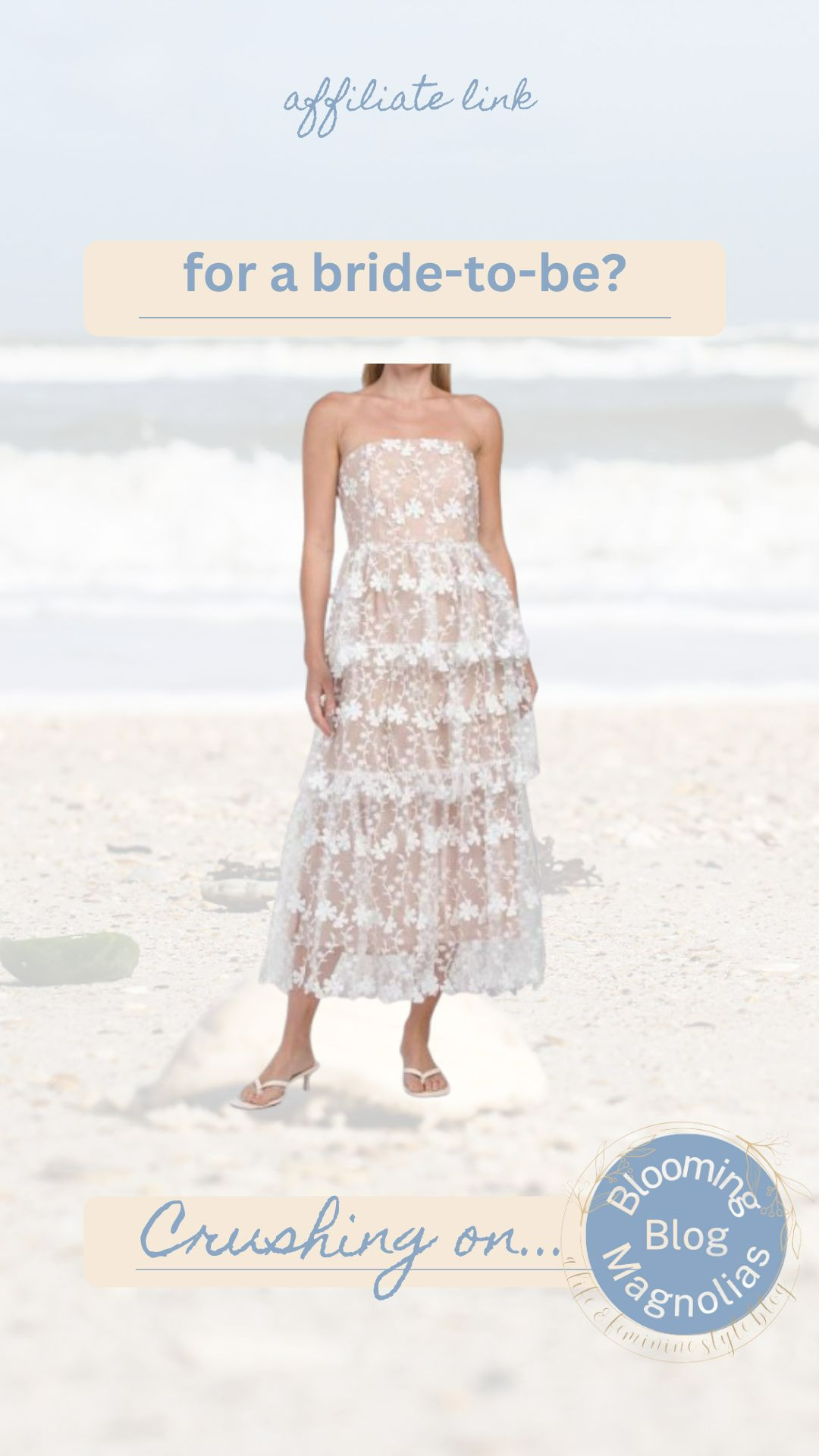 A lovely dress for a bride-to-be. 

 
