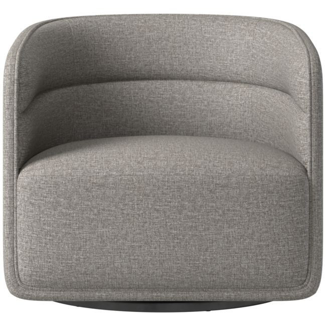 Sai Taylor Felt Grey Swivel Chair | CB2