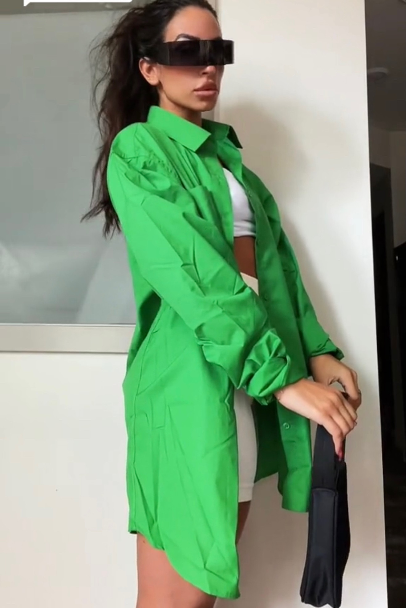 This green oversized button down is so trendy this fall. I’m going to wear it casually with a white two piece as shown here, and for a dinner look with mom jeans and heels. 

I purchased in size large! 

Also… these sunglasses are the coolest things I’ve ever seen and I’ve already gotten SO MANY compliments on them 😍

#LTKSale #LTKunder50 #LTKSeasonal
