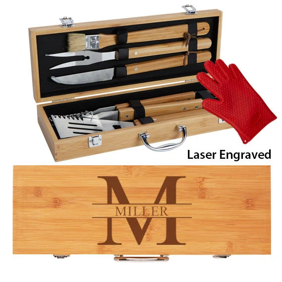 Personalized BBQ Set, Grill Gift Set, Father's Day Gift, Groomsmen Gift, BBQ Gift, Grilling Tools... | Etsy (US)
