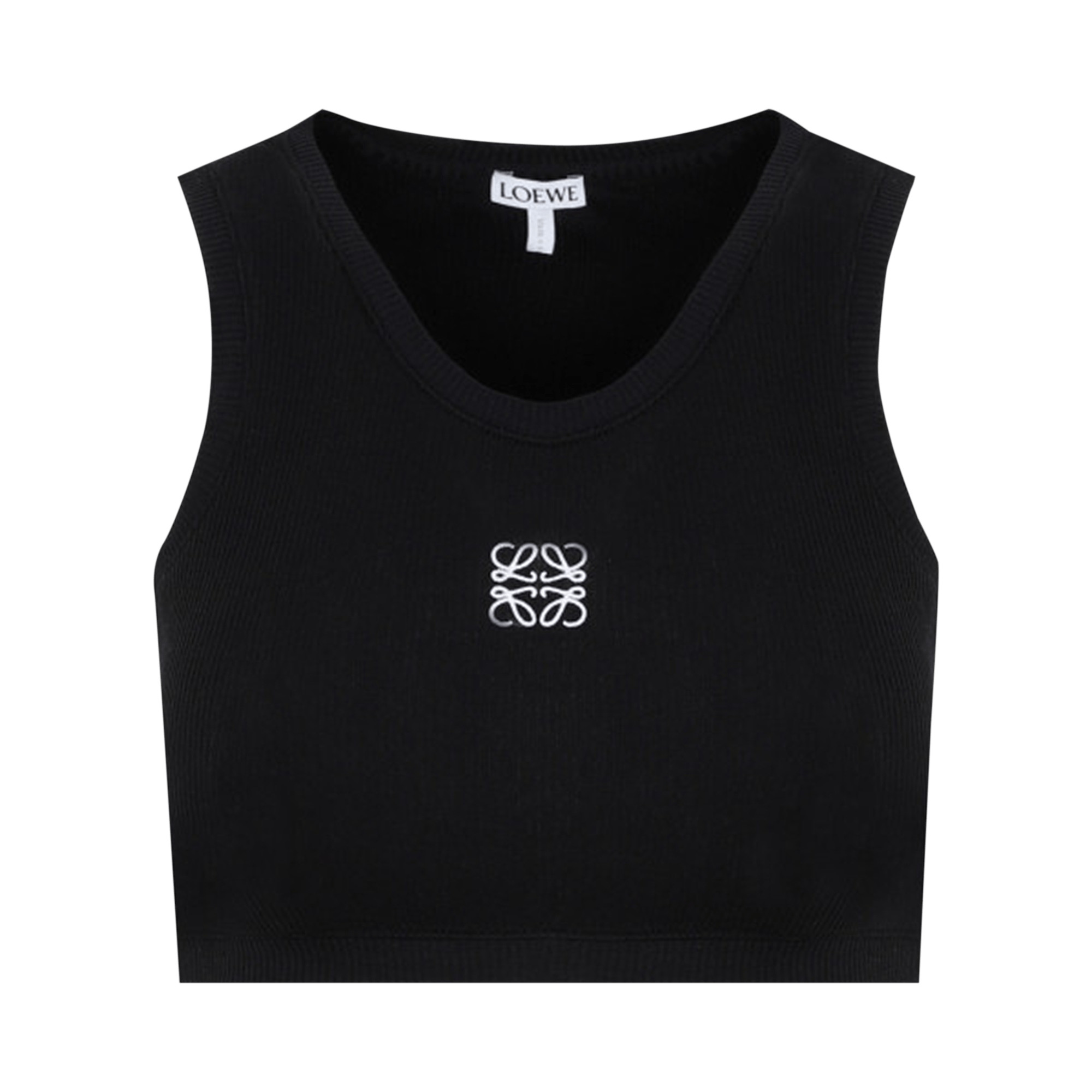 Loewe Cropped Anagram Tank Top 'Black/White' | GOAT
