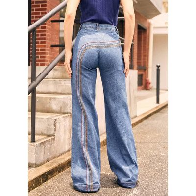 Rainbow With Me Wide-Leg Jeans Medium Wash 2 | Target