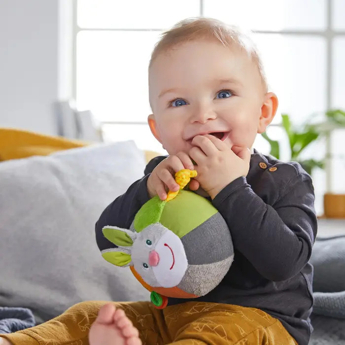 Bunny Baby Ball Toy with Crinkle Ears and Rattle Rings - Tummy Time Toy for Fine Motor Skills and... | Nordstrom