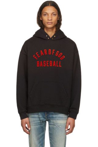 Black Baseball Logo Hoodie | SSENSE