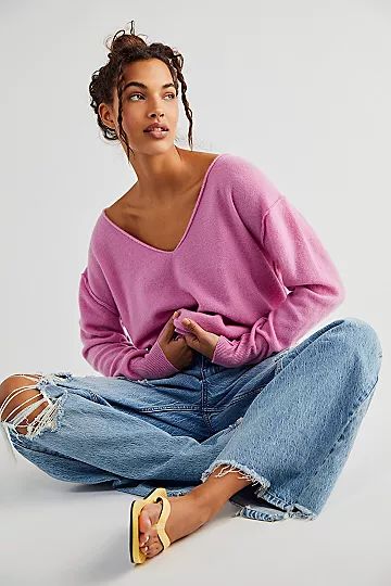 Harmony Cashmere V Sweater | Free People (Global - UK&FR Excluded)