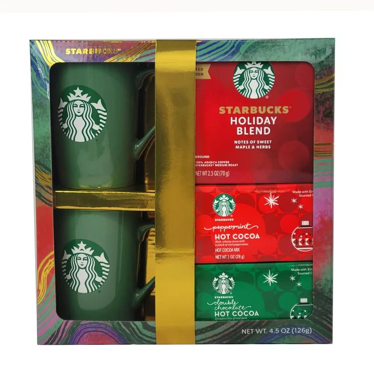 Starbucks Holiday Gift Pack - Share the Memories with Ceramic mugs, Starbucks Holiday Blend Coffe... | Walmart (US)