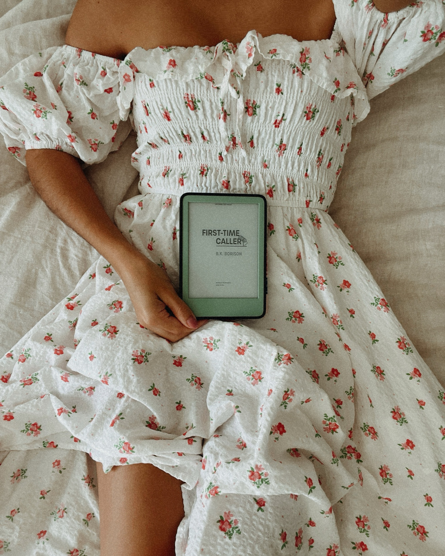 First-Time Caller by B.K. Borison gives all the nods to the early 2000s rom-coms in this refreshing cozy romance that will have its readers giggling and kicking their feet! A true love letter to love and the hopeless romantics—and the reluctant ones, too. 🤭

Midi dress - floral dress - spring outfit - slow burn romance book - books to read - kindle matcha - summer dress - vintage ruffle dress - floral print dress

#LTKFindsUnder50 #LTKMostLoved