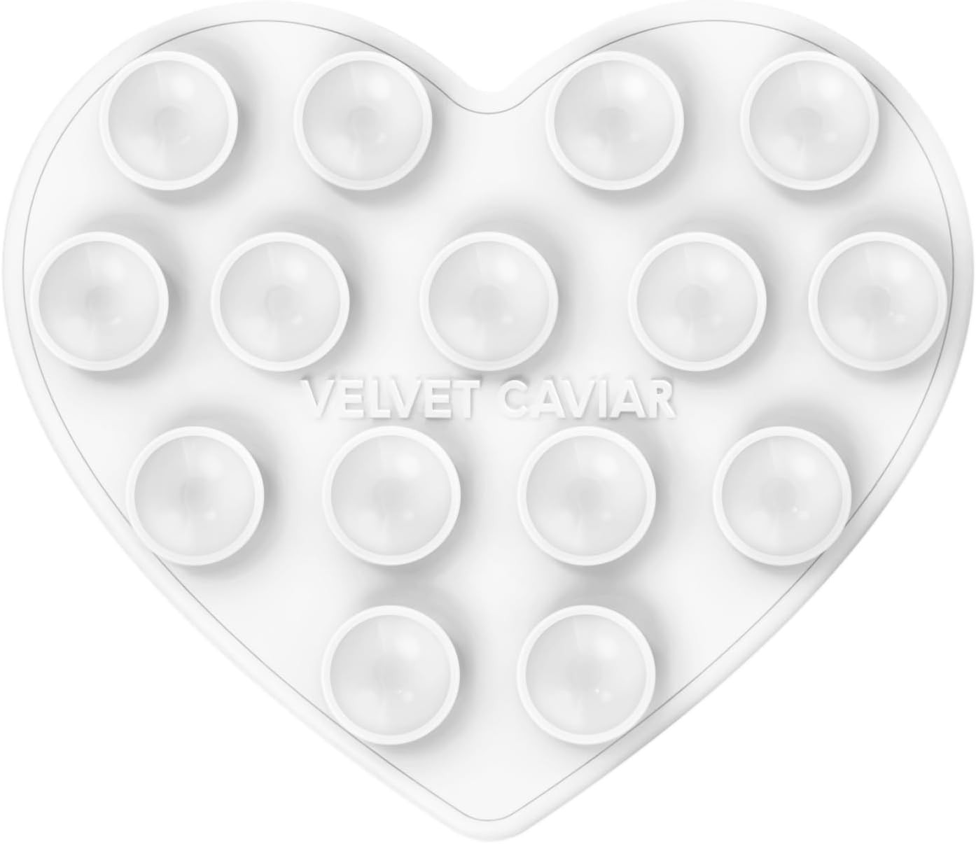 Velvet Caviar Suction Cup Phone Case Mount Compatible with MagSafe Devices Only - Magnetic Silicone Sticky Phone Grip Holder for iPhone Back of Phone - Mirror Gripper (White Heart) | Amazon (US)