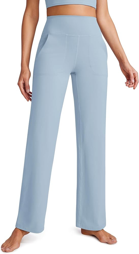 CRZ YOGA Womens Butterluxe High Waist Wide Leg Pants with Pockets 31" - Buttery Soft Comfy Casual... | Amazon (US)
