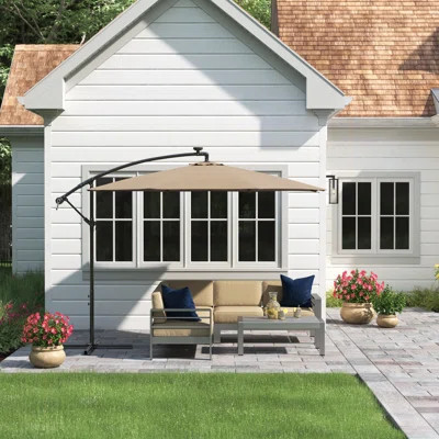 Caillo 10" Lighted Cantilever Umbrella | Wayfair North America