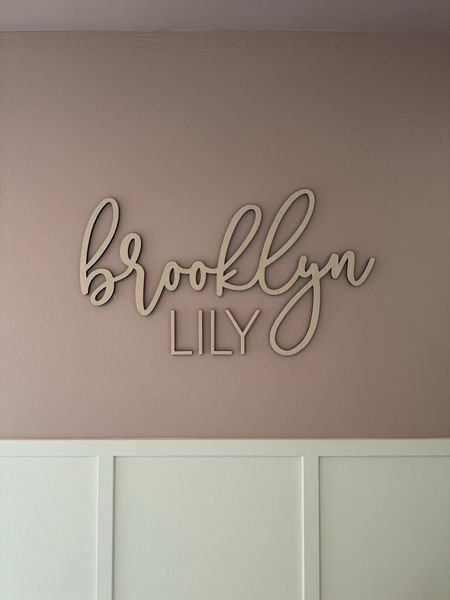 Nursery/kid wood wall name is from Etsy! So cute. Did the 42"

#LTKhome #LTKbaby